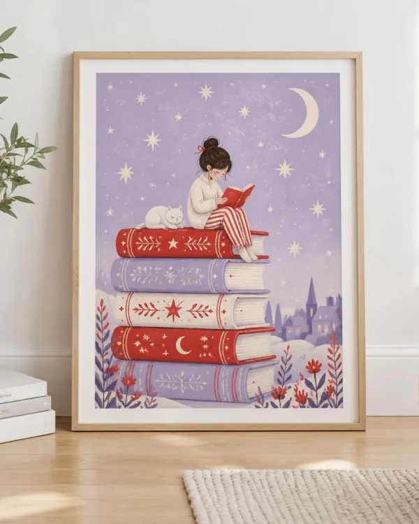 Stargazer Reader Art Print